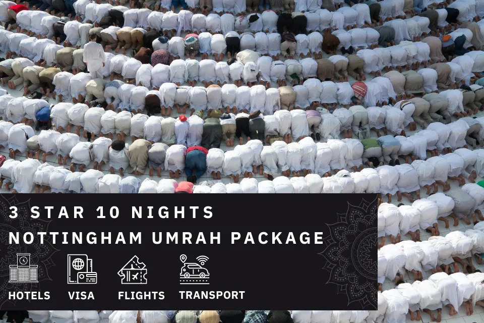 10 Nights 3 Star Nottingham Umrah Package